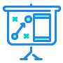 Monitor displaying a blueprint style chemistry diagram with connected nodes and a tool icon on the screen   Nerds On Site